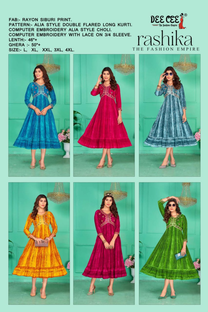 Rashika By Dee Cee Alia Cut Printed Kurtis Wholesale Market In Surat With Price